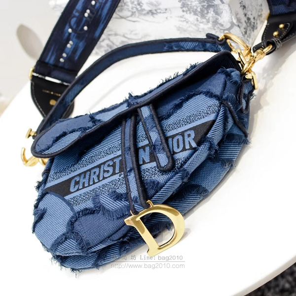 Dior包 迪奧Saddle Bag字母刺繡馬鞍包 Dior手提斜挎包  Dyd1418